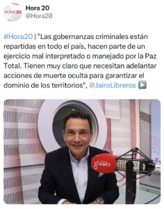 Jairo Libreros. Hora20. Caracol Radio.2025